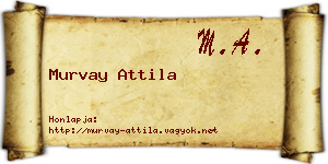 Murvay Attila névjegykártya